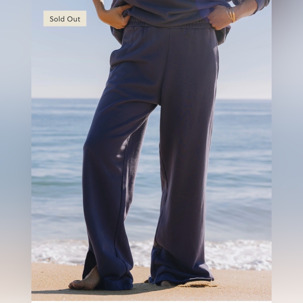 Daily Drills Navy Wide Leg Sweatpant M/L